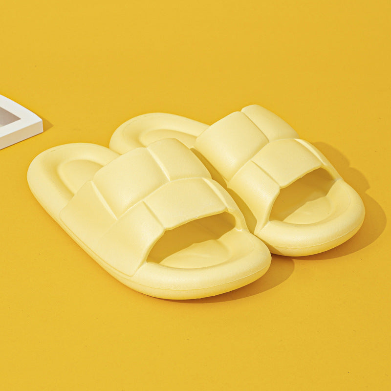 New Men And Women Couples Home On Behalf Of Cross-Border Square Anti-Collision Thick Bottom Stepping On Shit Eva Slippers