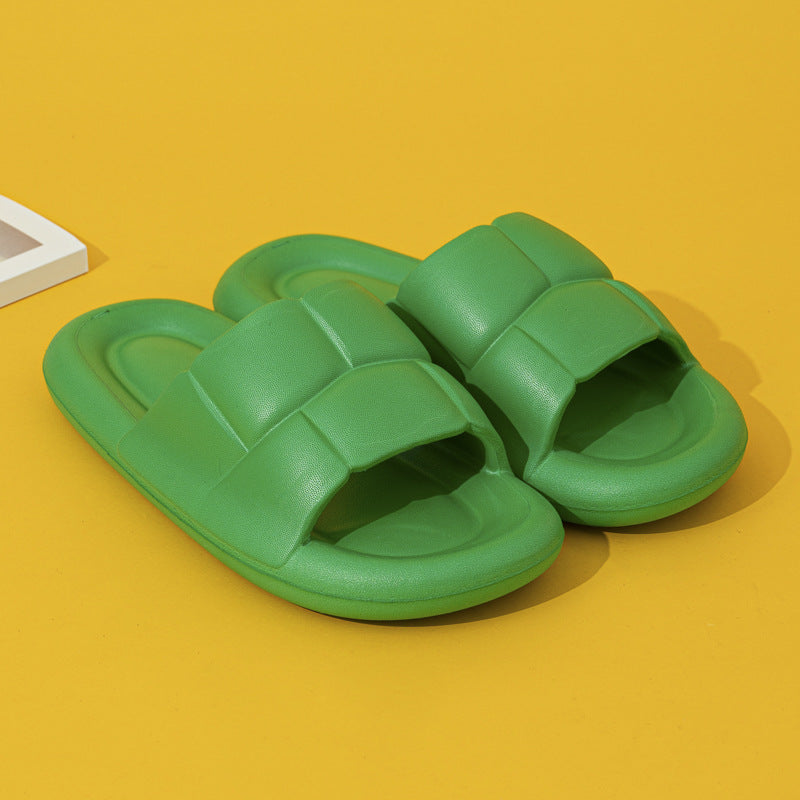 New Men And Women Couples Home On Behalf Of Cross-Border Square Anti-Collision Thick Bottom Stepping On Shit Eva Slippers