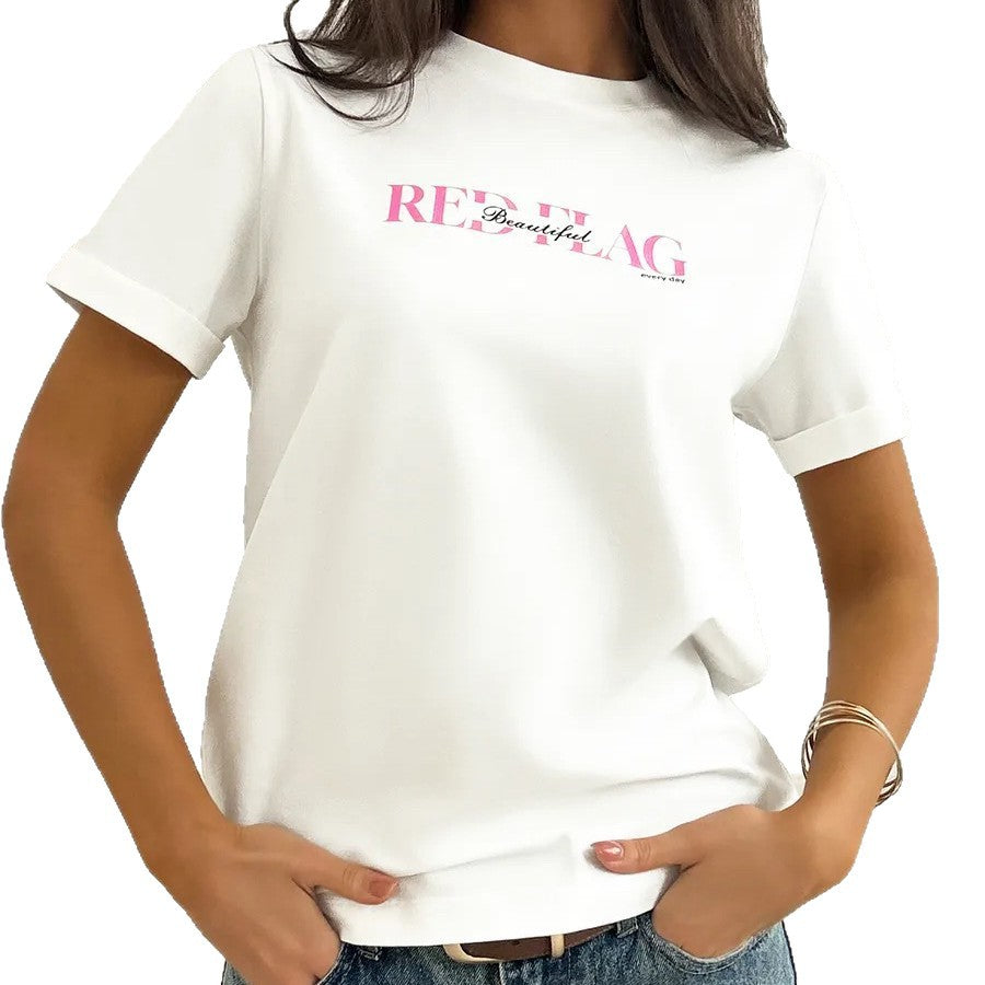 Top holgado cuello redondo básico