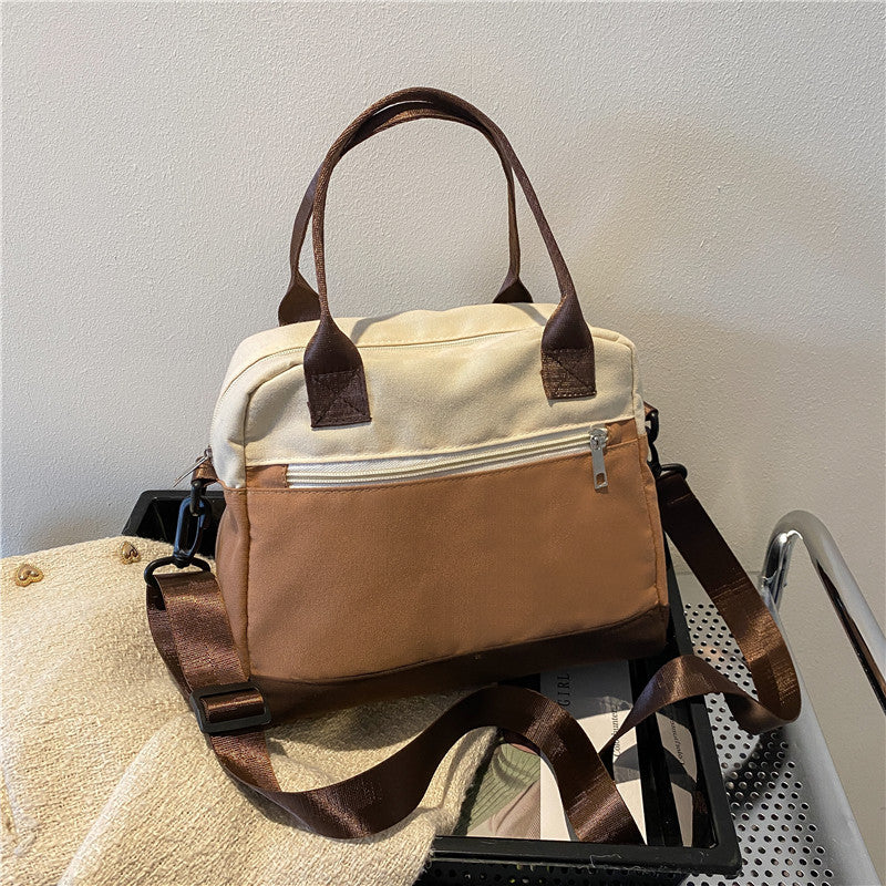 Ins Niche Design Handbag New Korean Style Casual Large Capacity Canvas Bag All Match Single Shoulder Messenger Bag