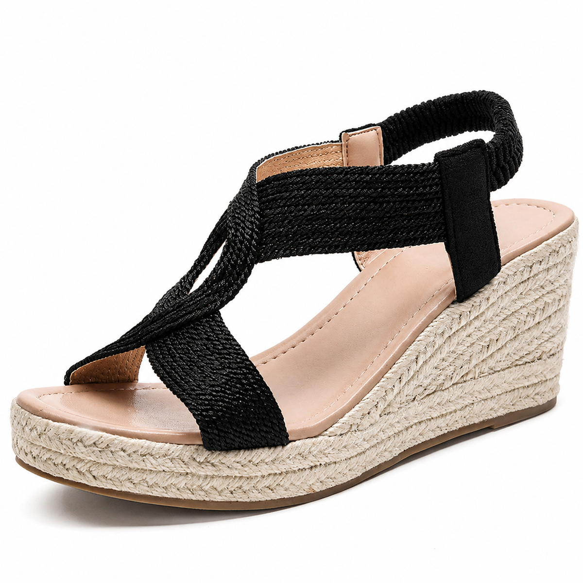 Sandalias de Cuña con Trenzado Artesanal