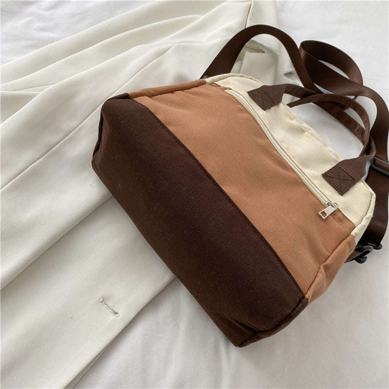 Ins Niche Design Handbag New Korean Style Casual Large Capacity Canvas Bag All Match Single Shoulder Messenger Bag