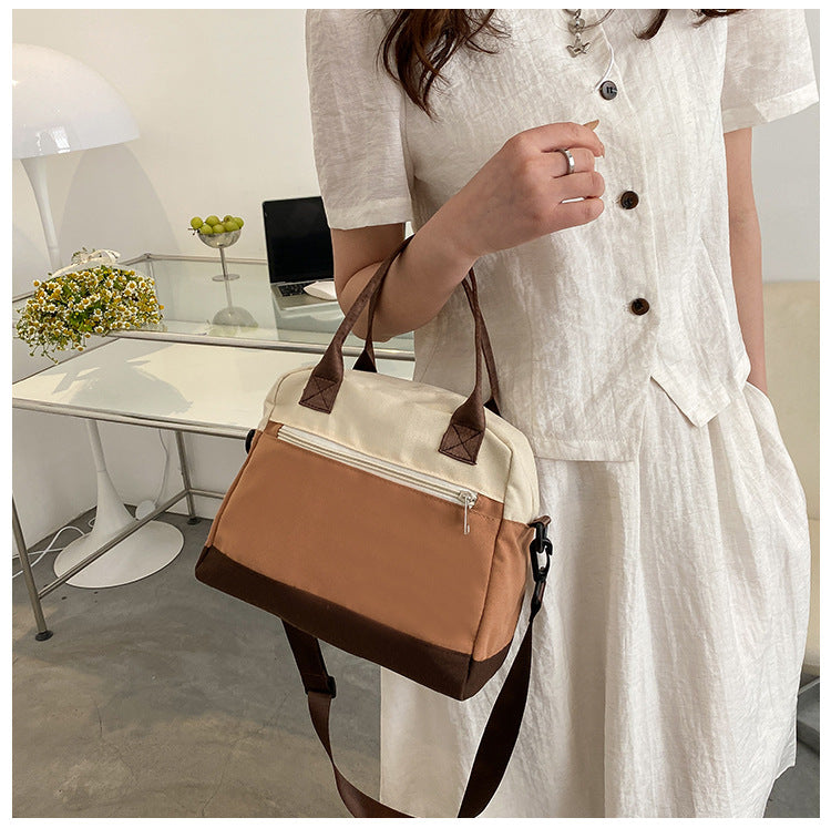 Ins Niche Design Handbag New Korean Style Casual Large Capacity Canvas Bag All Match Single Shoulder Messenger Bag