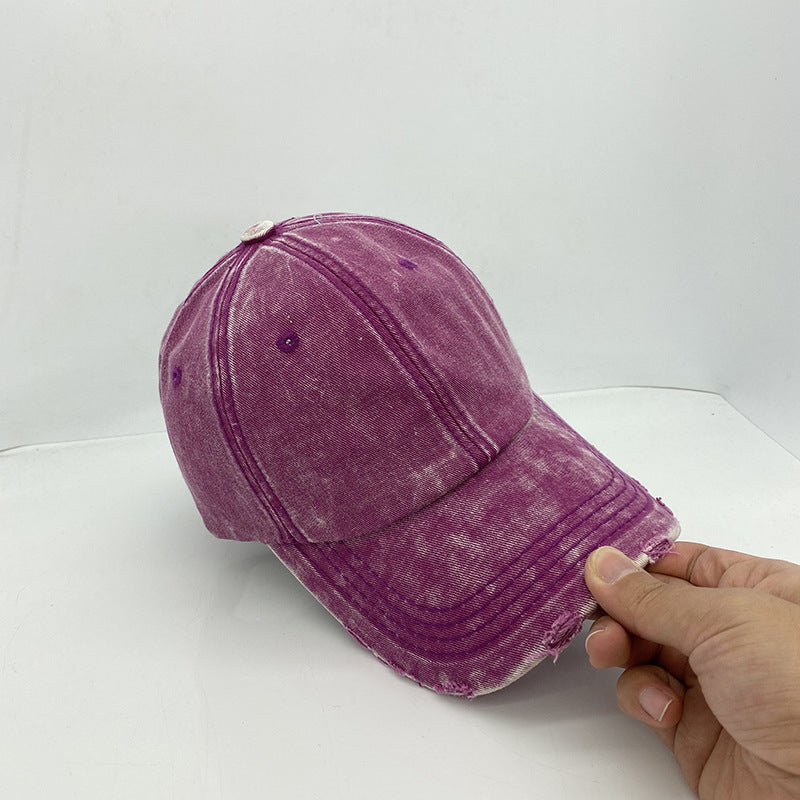 New Denim Material Hat Women Spring And Summer Retro Old Street Baseball Cap Sunscreen Outdoor Peaked Cap Ins Fashion