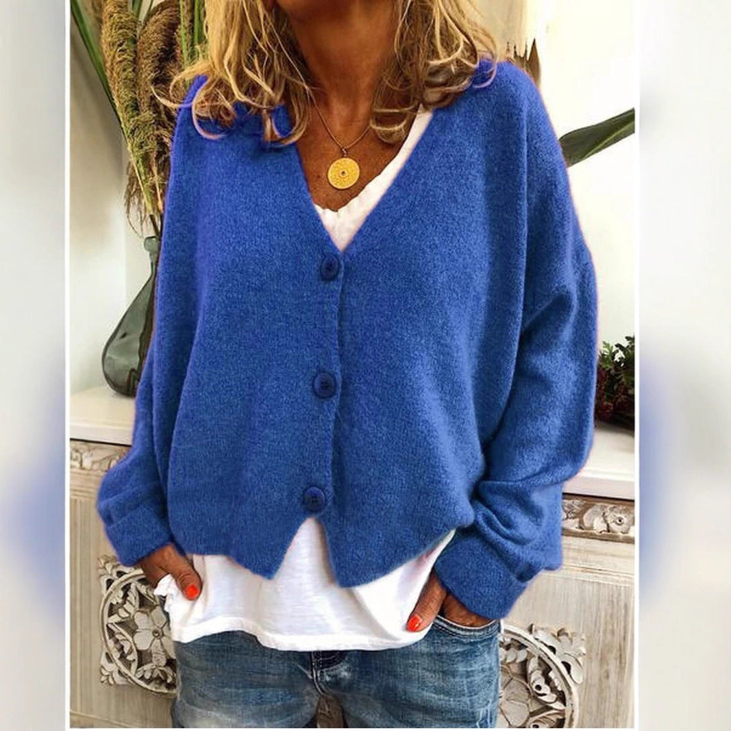 Loose sweater knitted cardigan