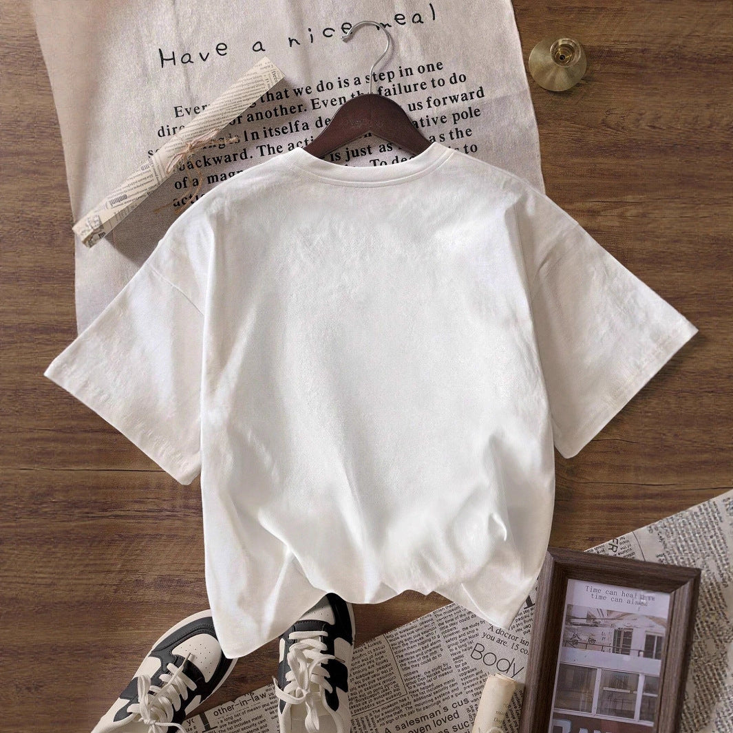 Women's Casual Multi-color Round Neck Short Sleeve T-Shirt