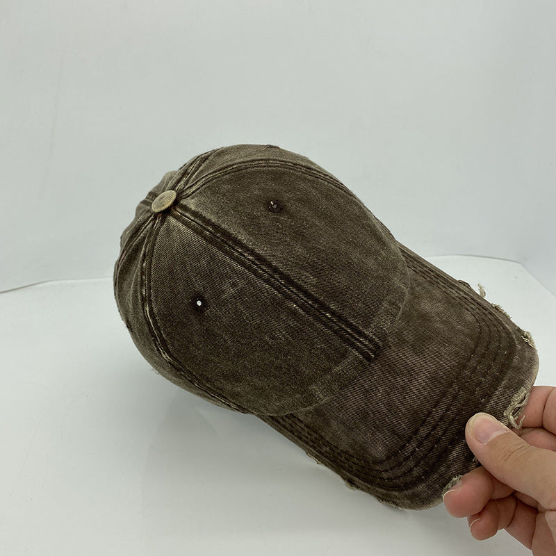 New Denim Material Hat Women Spring And Summer Retro Old Street Baseball Cap Sunscreen Outdoor Peaked Cap Ins Fashion