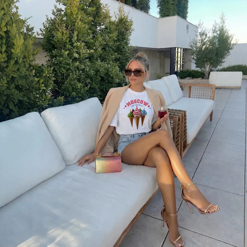 Camiseta estampado helado