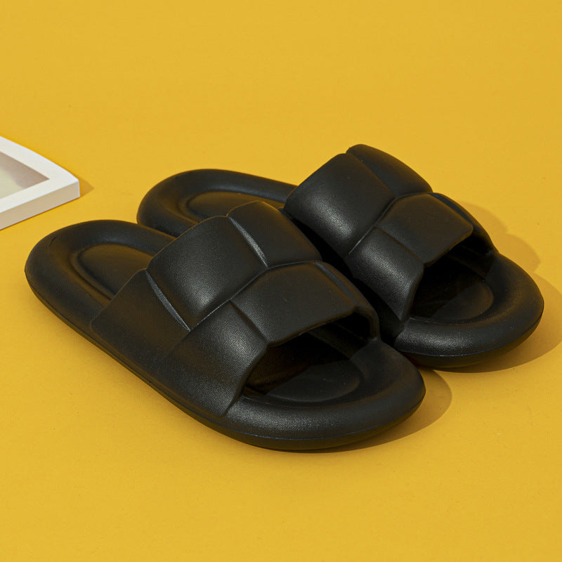 New Men And Women Couples Home On Behalf Of Cross-Border Square Anti-Collision Thick Bottom Stepping On Shit Eva Slippers